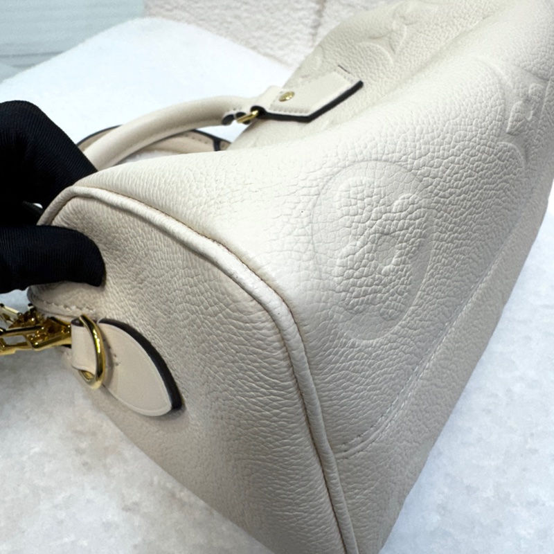 路易威登M58954波士頓包20公分LV奶油白牛皮SPEEDY20-18