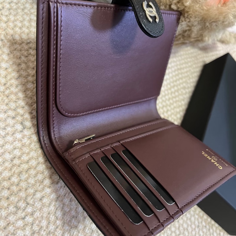 Chanel 全新🔥現貨 護照夾 黑金 荔枝牛皮-2