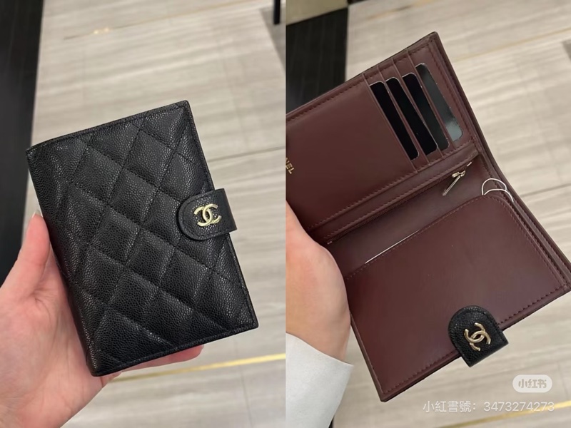 Chanel 全新🔥現貨 護照夾 黑金 荔枝牛皮-3