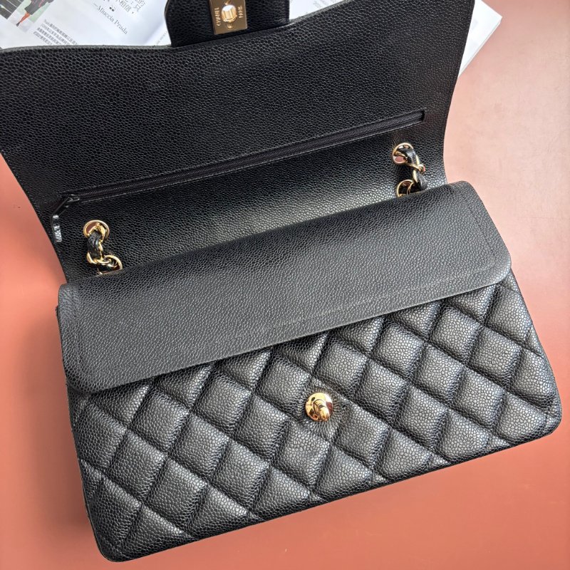 ::CHANEL::  A58600 香奈兒 經典菱格黑色大型口蓋包 JUMBO Classic Flap 30-2