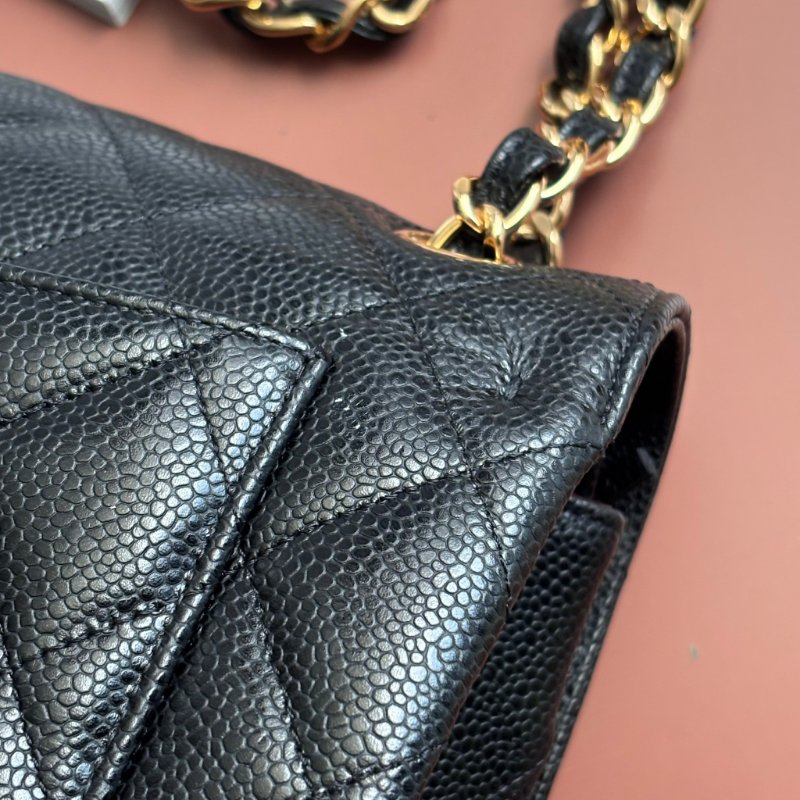 ::CHANEL::  A58600 香奈兒 經典菱格黑色大型口蓋包 JUMBO Classic Flap 30-11