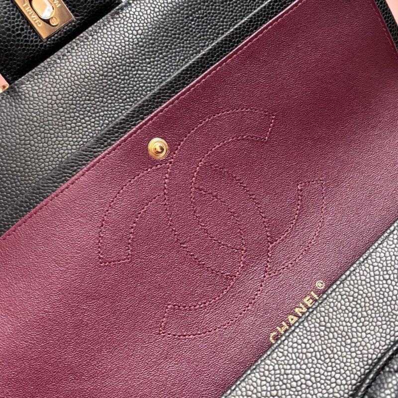 ::CHANEL::  A58600 香奈兒 經典菱格黑色大型口蓋包 JUMBO Classic Flap 30-17