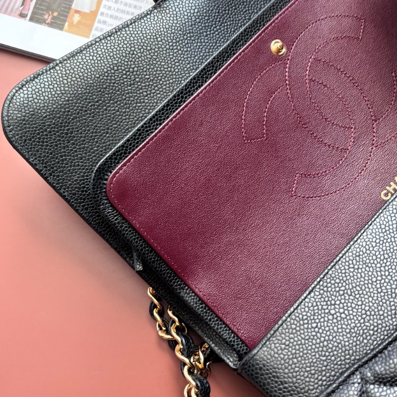 ::CHANEL::  A58600 香奈兒 經典菱格黑色大型口蓋包 JUMBO Classic Flap 30-18