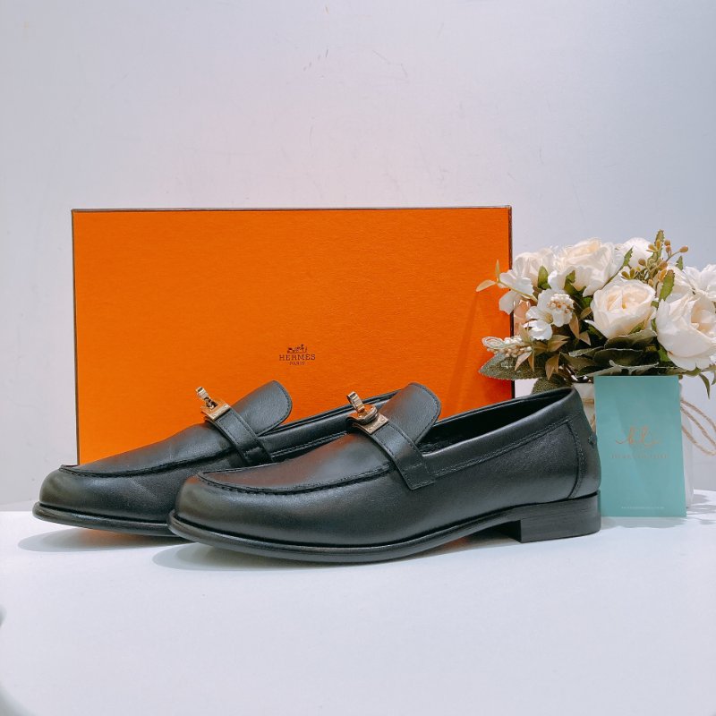 TW4737 Hermes 愛馬仕 凱莉扣 黑金 樂福鞋 小牛皮 Destin Loafer 37 Size Noir x GHW-0