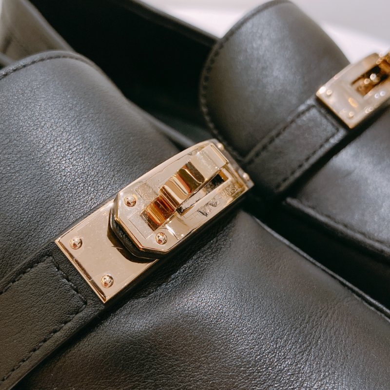 TW4737 Hermes 愛馬仕 凱莉扣 黑金 樂福鞋 小牛皮 Destin Loafer 37 Size Noir x GHW-7