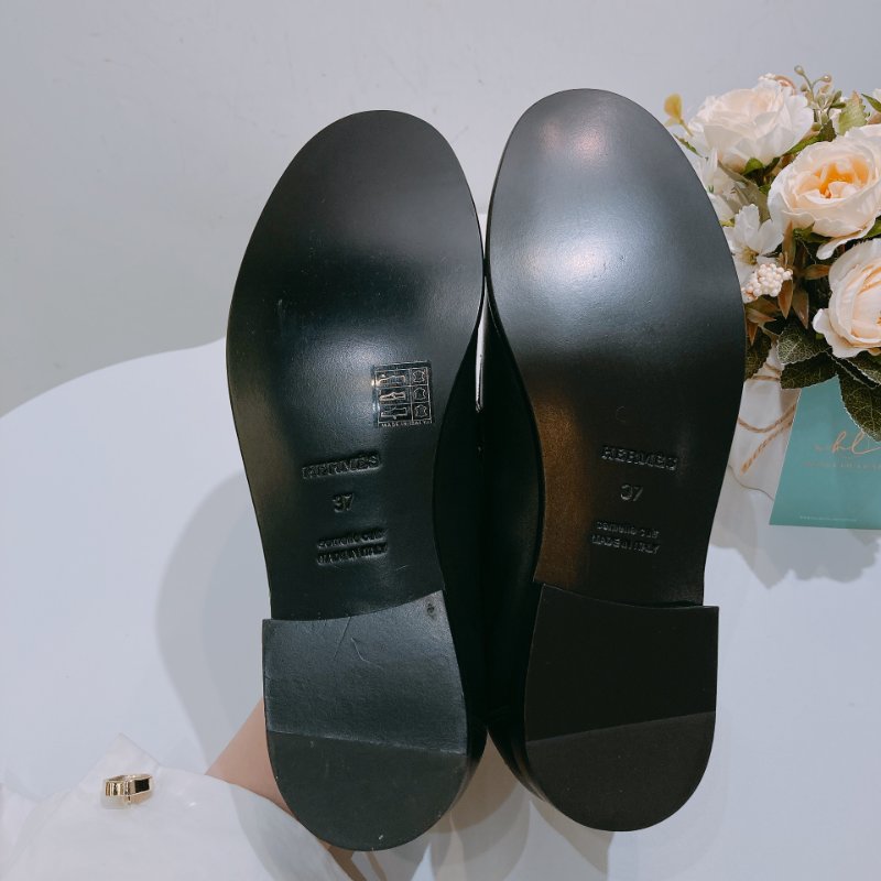TW4737 Hermes 愛馬仕 凱莉扣 黑金 樂福鞋 小牛皮 Destin Loafer 37 Size Noir x GHW-10
