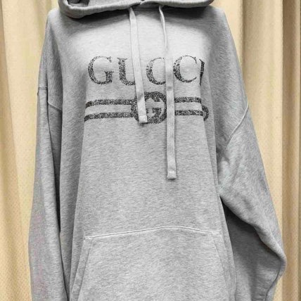 Gucci好好看的bling bling logo連帽衛T-0