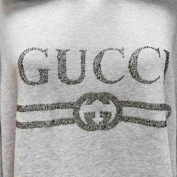 Gucci好好看的bling bling logo連帽衛T-3