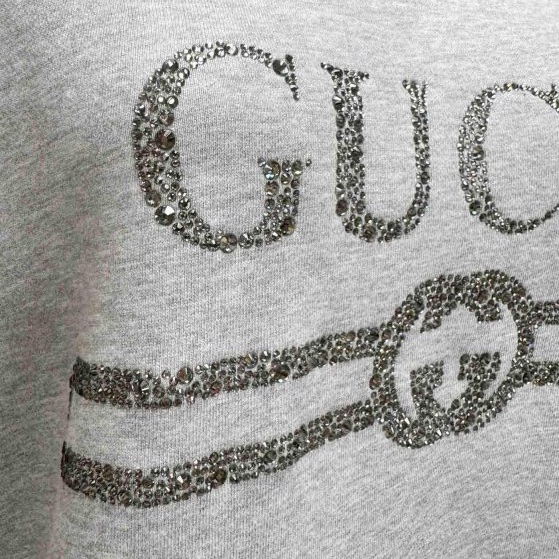 Gucci好好看的bling bling logo連帽衛T-4