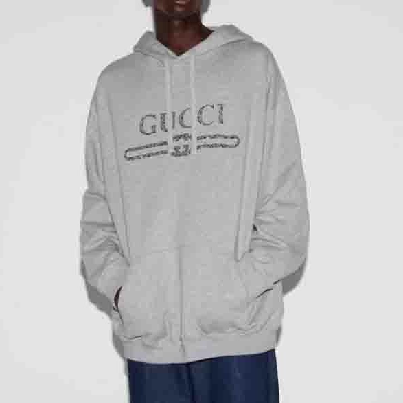 Gucci好好看的bling bling logo連帽衛T-7