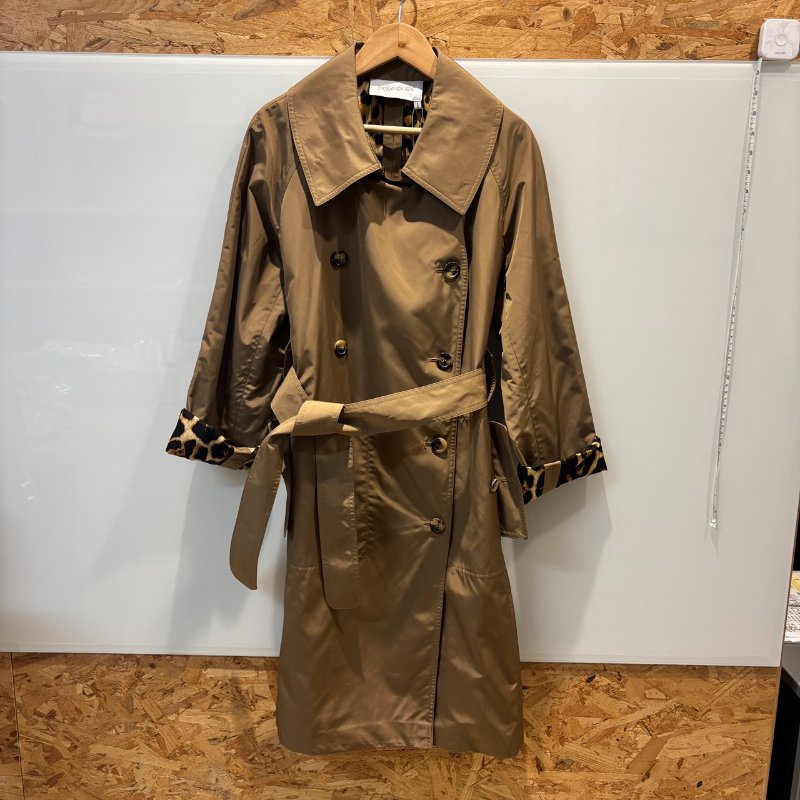 【美收精品】YSL	茶色風衣外套 5-23-0