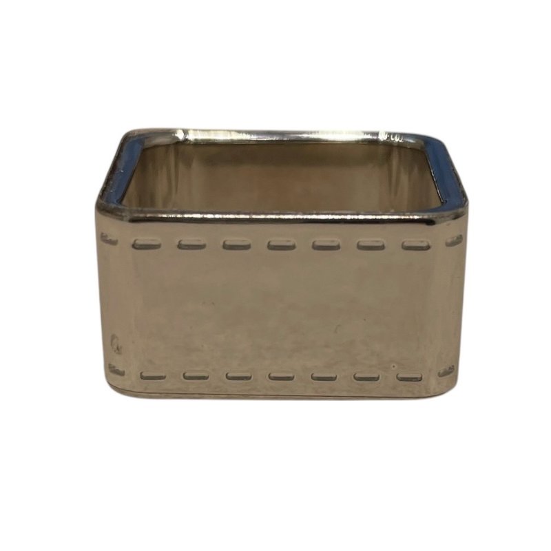 HERMES 愛馬仕 馬車LOGO 方形絲巾釦 合金 銀色-2