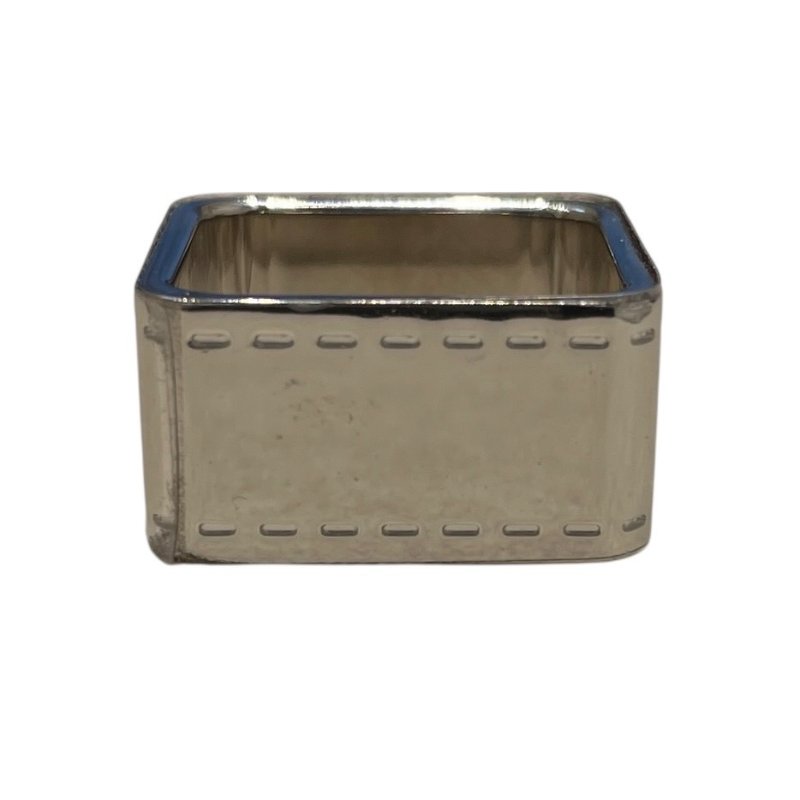 HERMES 愛馬仕 馬車LOGO 方形絲巾釦 合金 銀色-3