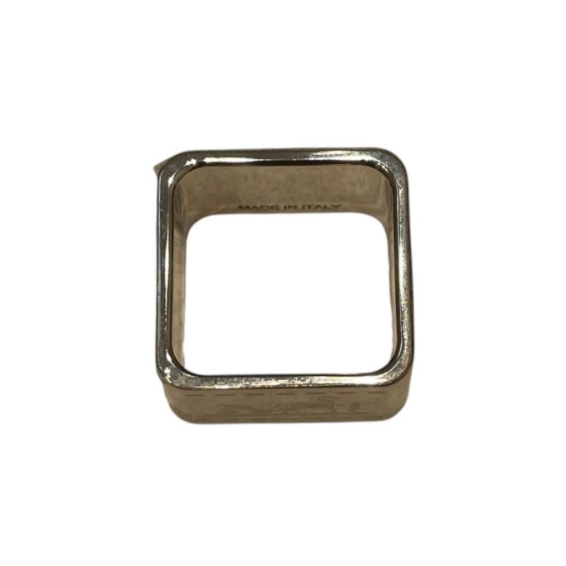 HERMES 愛馬仕 馬車LOGO 方形絲巾釦 合金 銀色-5