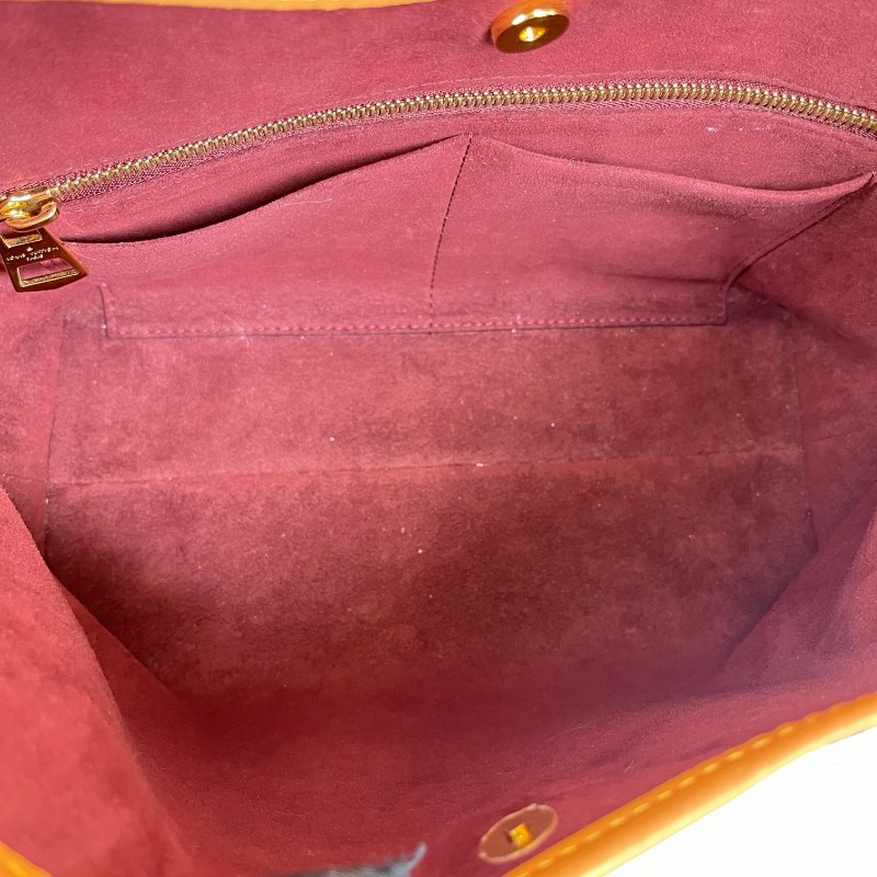 LV路易威登 24年全套 芯片款 Carryall PM小號子母包 經典老花滿印購物袋 塗層帆布拼牛皮飾邊 手提單肩包托特包 女款 棕色-16