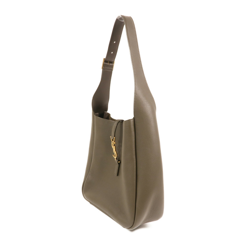 SAINT LAURENT 牛皮皮革Hobo Small金扣手挽袋-2