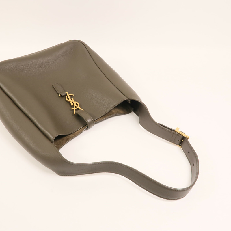 SAINT LAURENT 牛皮皮革Hobo Small金扣手挽袋-7