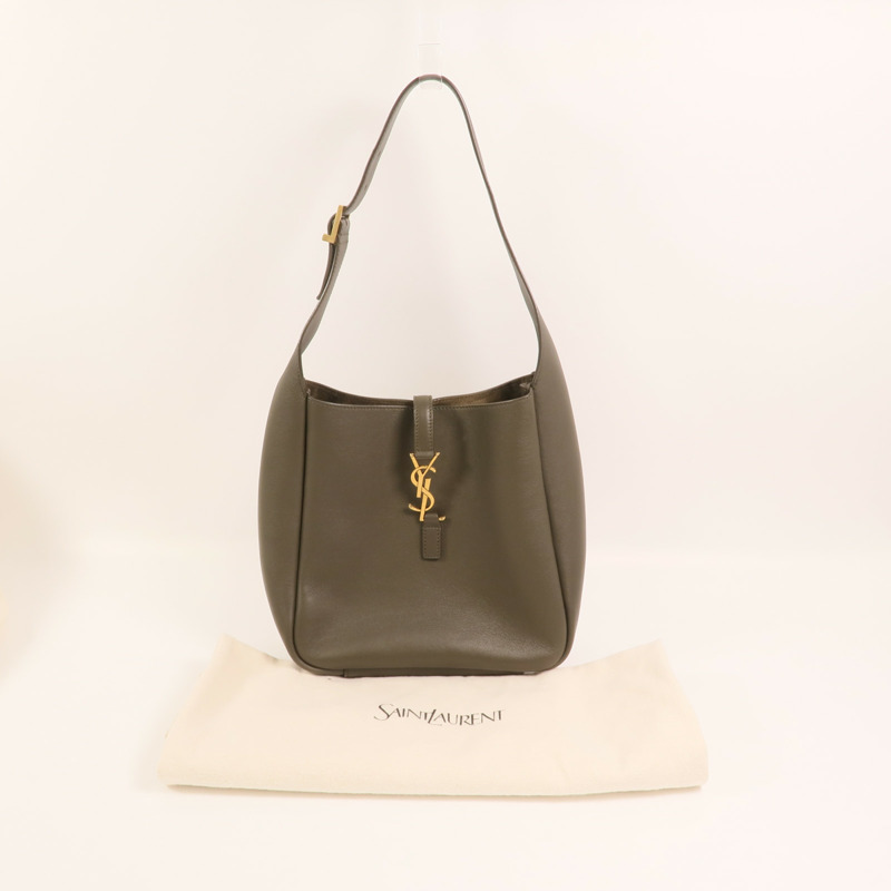 SAINT LAURENT 牛皮皮革Hobo Small金扣手挽袋-8