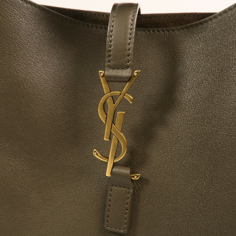 SAINT LAURENT 牛皮皮革Hobo Small金扣手挽袋-13