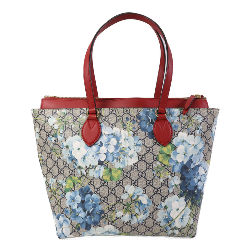 GUCCI 塗層帆布GG Supreme Blooms Tote Bag金扣手挽袋-1