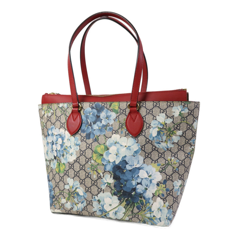 GUCCI 塗層帆布GG Supreme Blooms Tote Bag金扣手挽袋-2