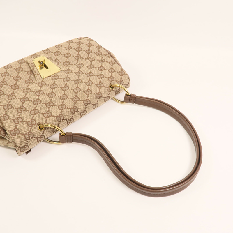 GUCCI 帆布Vintage Bag金扣肩背袋-7