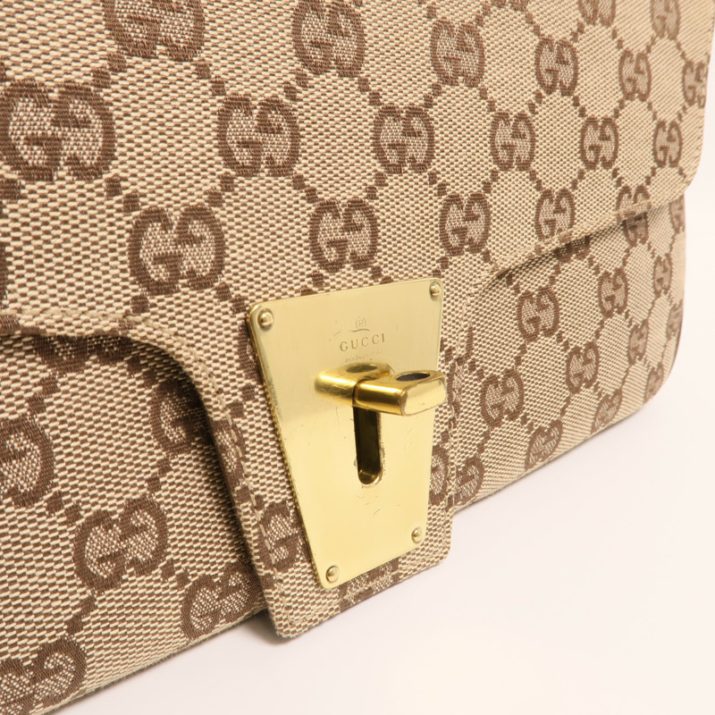GUCCI 帆布Vintage Bag金扣肩背袋-9