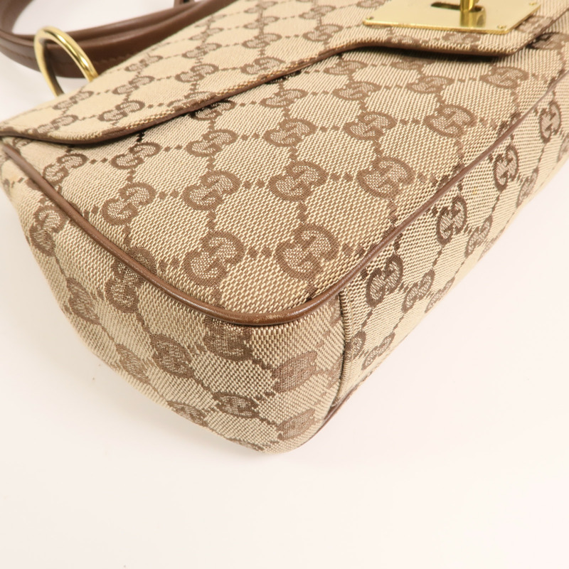 GUCCI 帆布Vintage Bag金扣肩背袋-11