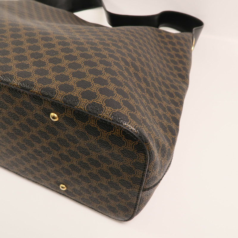 CELINE 塗層帆布Vintage Macadam Hobo金扣手挽袋-9