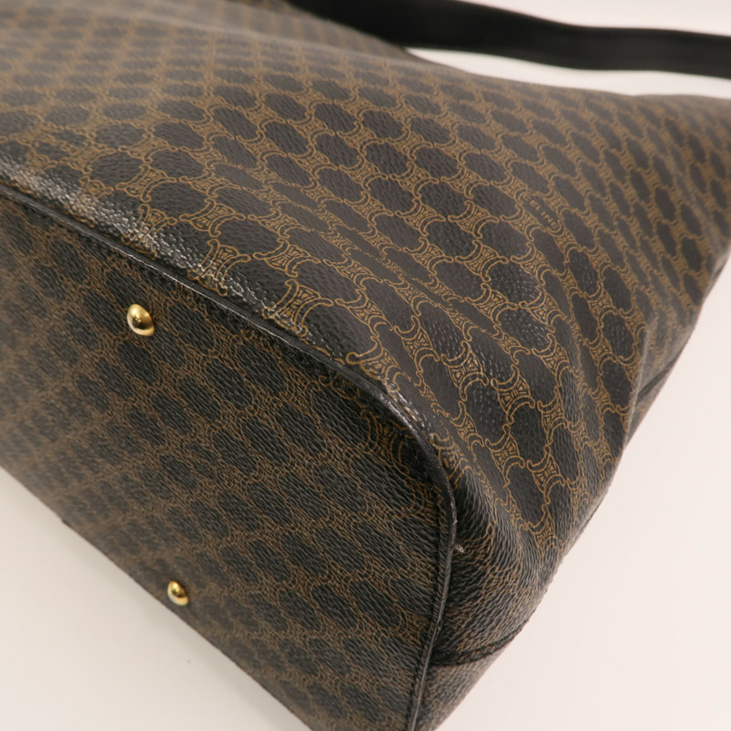 CELINE 塗層帆布Vintage Macadam Hobo金扣手挽袋-11