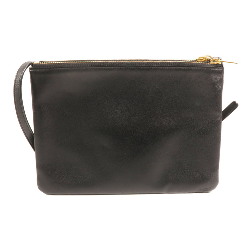 CELINE 牛皮皮革Trio金扣肩背袋-1