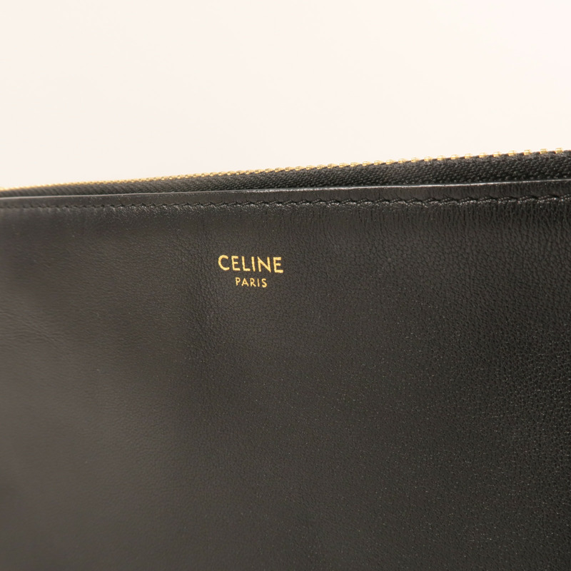 CELINE 牛皮皮革Trio金扣肩背袋-5