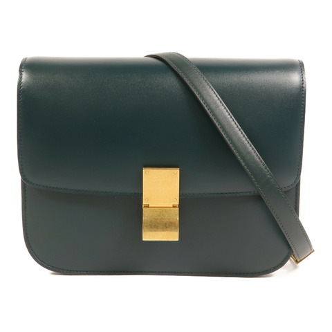 CELINE 牛皮皮革Classic Box金扣肩背袋