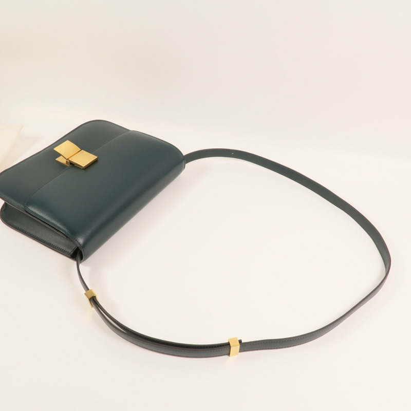 CELINE 牛皮皮革Classic Box金扣肩背袋-6