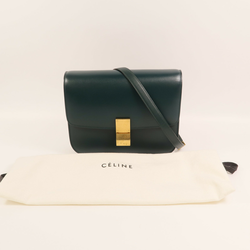 CELINE 牛皮皮革Classic Box金扣肩背袋-7