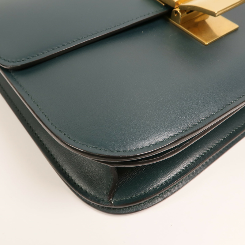 CELINE 牛皮皮革Classic Box金扣肩背袋-9