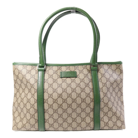 GUCCI GG帆布Tote Bag銀扣手挽袋