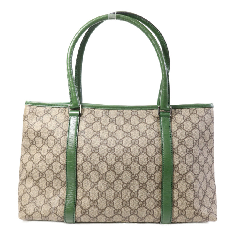 GUCCI GG帆布Tote Bag銀扣手挽袋-1