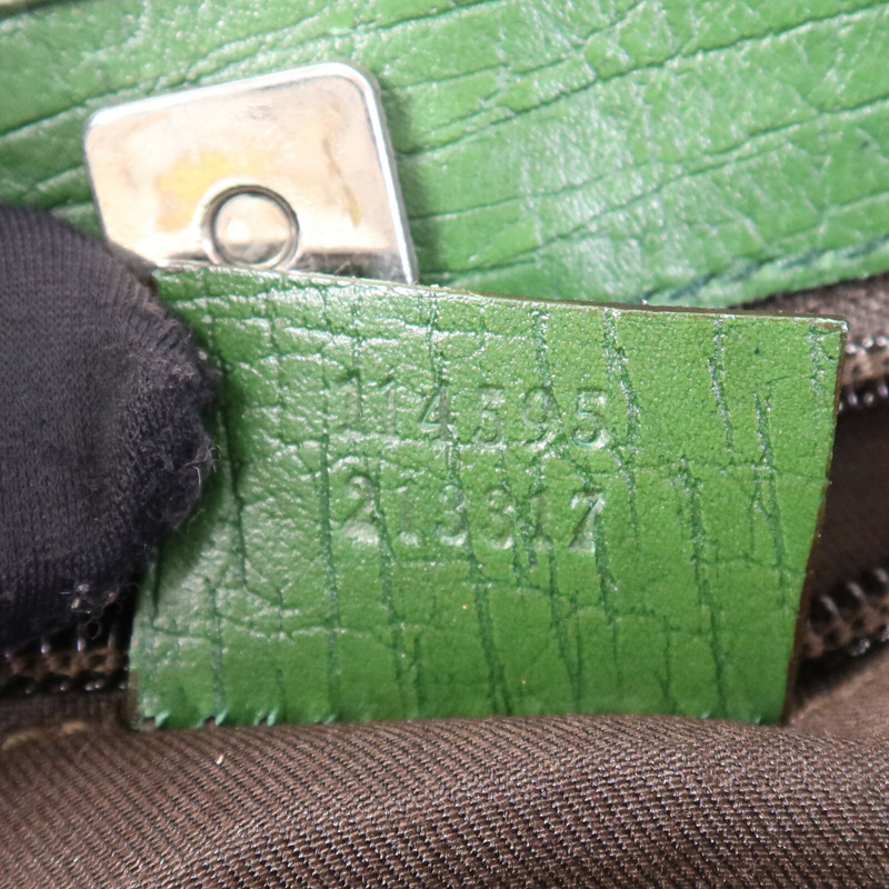 GUCCI GG帆布Tote Bag銀扣手挽袋-6