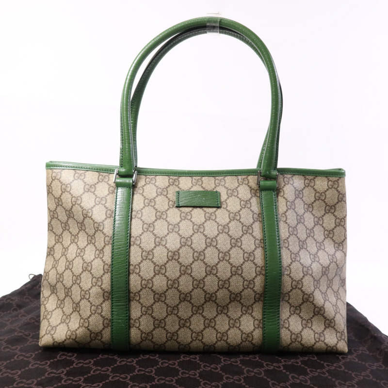 GUCCI GG帆布Tote Bag銀扣手挽袋-8