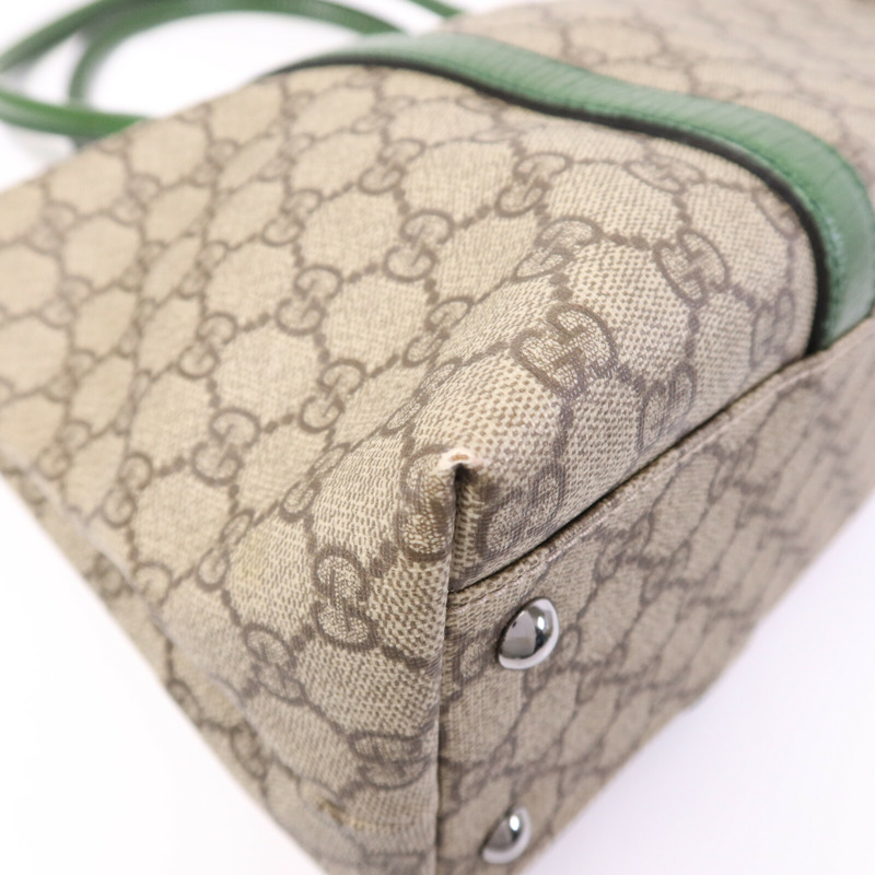 GUCCI GG帆布Tote Bag銀扣手挽袋-10