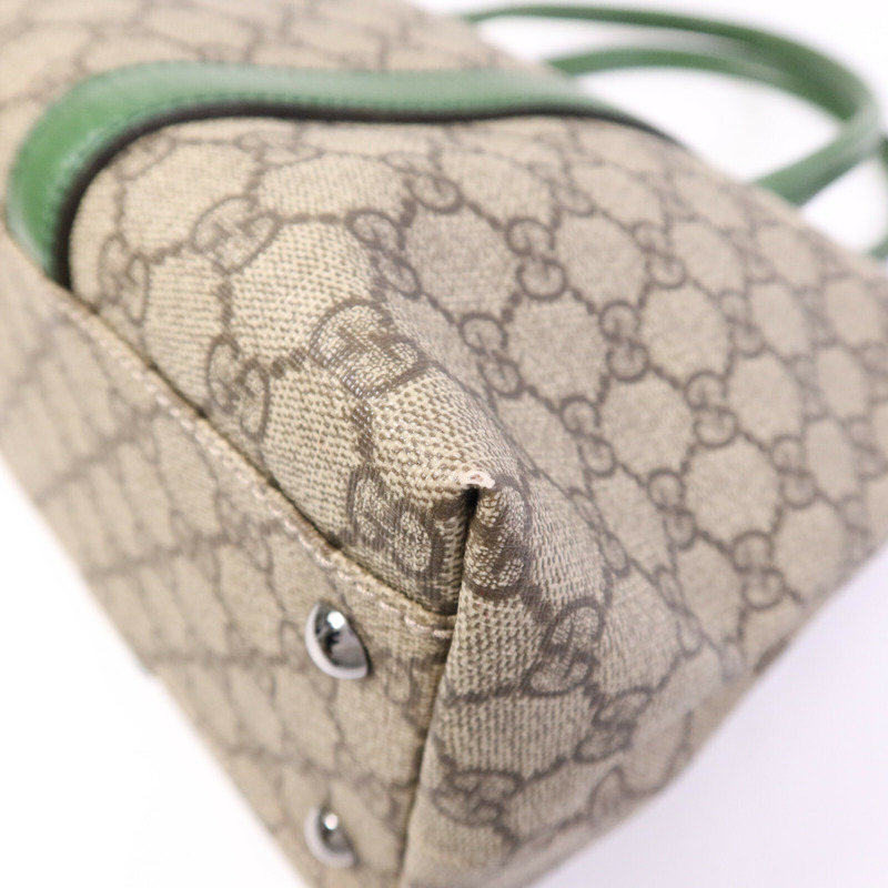 GUCCI GG帆布Tote Bag銀扣手挽袋-11