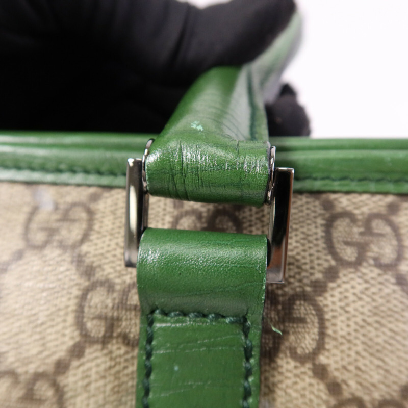 GUCCI GG帆布Tote Bag銀扣手挽袋-13