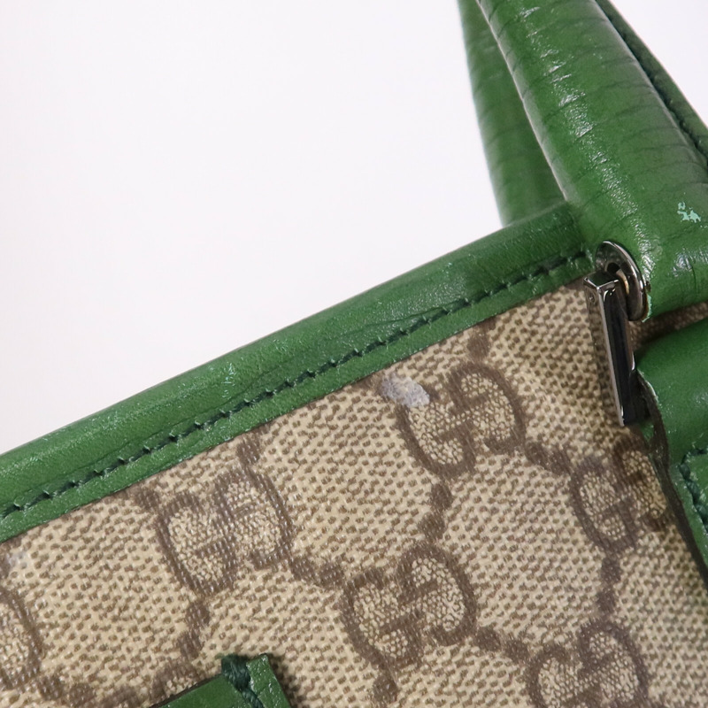GUCCI GG帆布Tote Bag銀扣手挽袋-15