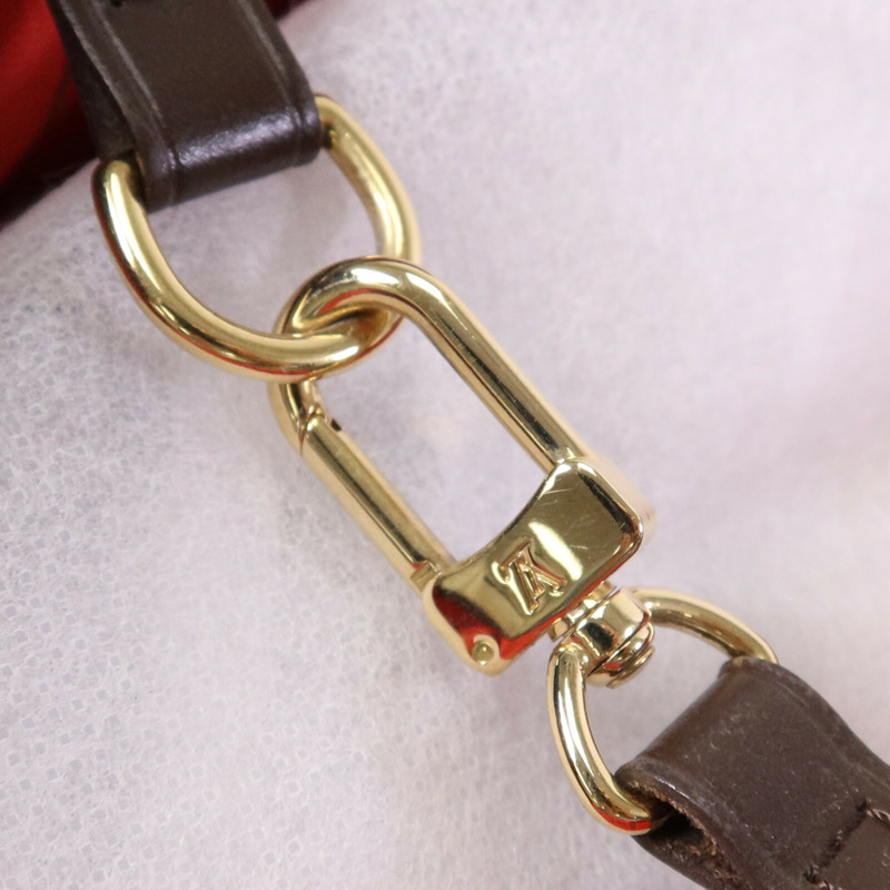 LOUIS VUITTON Damier Neverfull MM金扣手挽袋-6