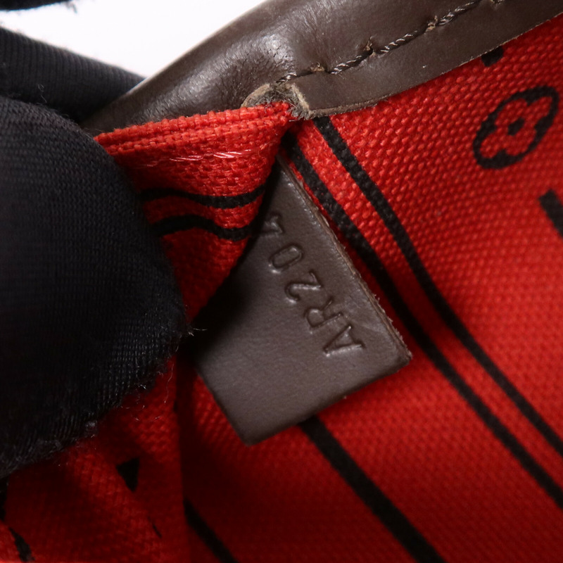 LOUIS VUITTON Damier Neverfull MM金扣手挽袋-7