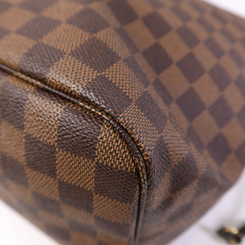 LOUIS VUITTON Damier Neverfull MM金扣手挽袋-9