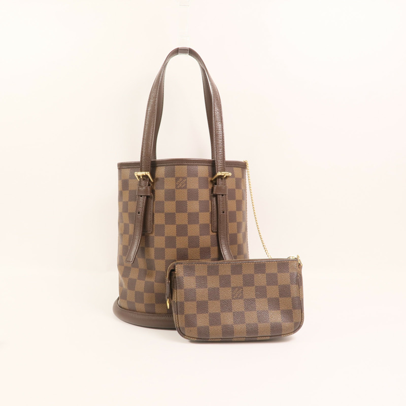 LOUIS VUITTON Damier Marais金扣肩背袋-7