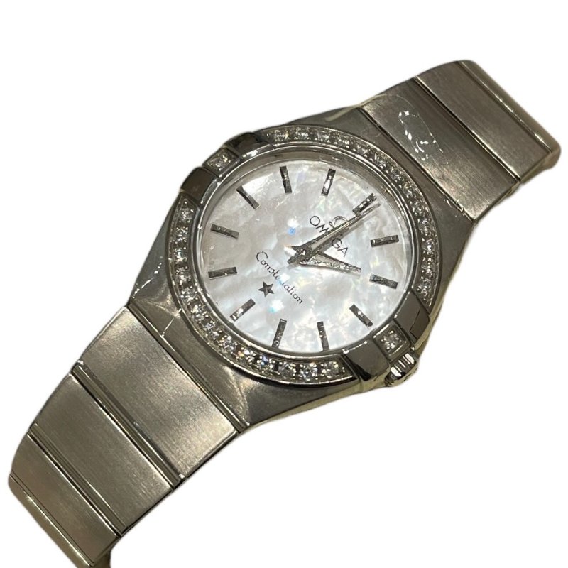 OMEGA 歐米茄 CONSTELLATION 星座系列 腕錶 石英 不鏽鋼 鑽石 珍珠貝母錶盤-0