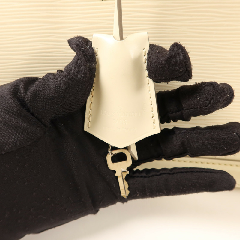 LOUIS VUITTON Epi Bowling Montaigne PM銀扣手挽袋-9